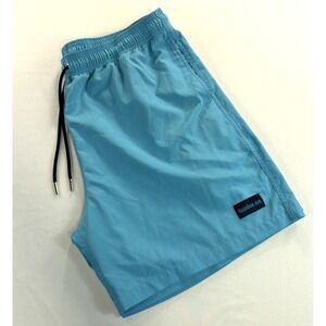 Bamboo Ave Swim Shorts Men's XXL Blue Elastic Waist Beach Trunks
